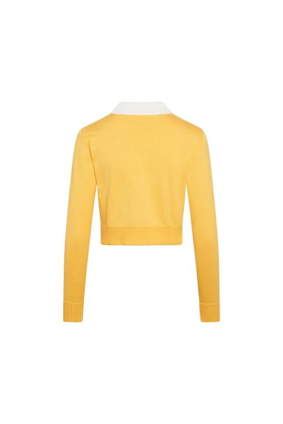  OLIVIA LATINOVICH 가디건 올리비아 라티노비치 페니워스 양 카디건 옐로우 - OTHER BRANDS