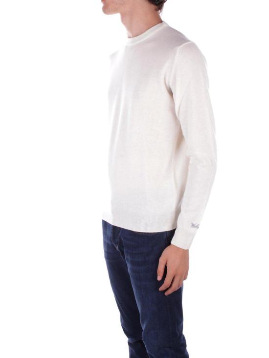  울리치 스웨터 로고 자수 크루넥 점퍼 밀키 크림 - WOOLRICH