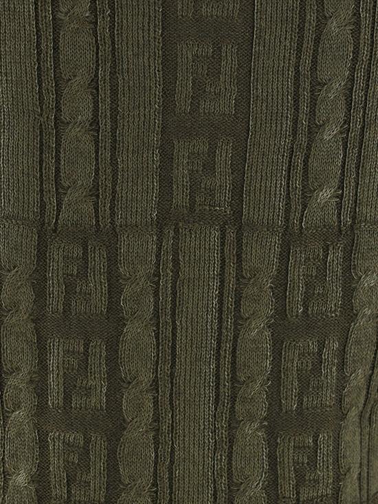  펜디 반팔 티셔츠 아미 그린 울 폴로 셔츠 - FENDI