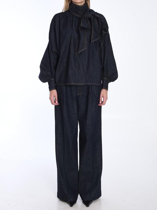  짐머만 데님 팬츠 일러스트레이션 데님 진 블루 - ZIMMERMANN