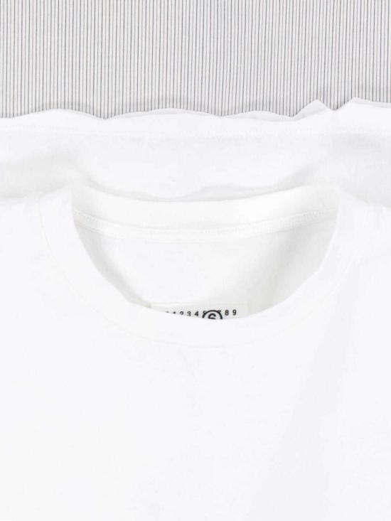  MM6 메종마르지엘라 원피스 Mm6 메종 마르지엘라 티셔츠 드레스 화이트 - MM6 MAISON MARGIELA