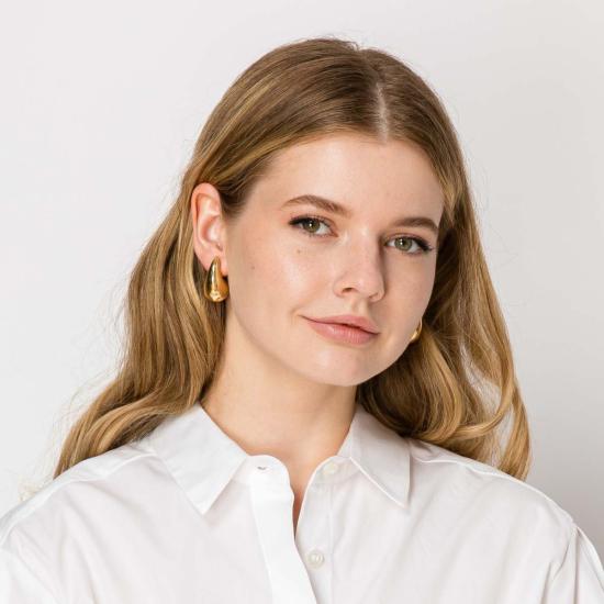  제니스 사빗 이어링 재니스 새빗 볼드 티어 드롭  골드