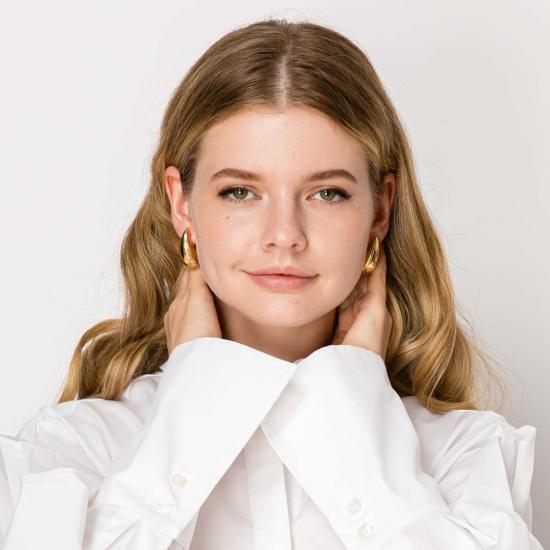  제니스 사빗 이어링 재니스 새빗 볼드 티어 드롭  골드 - JANIS SAVITT