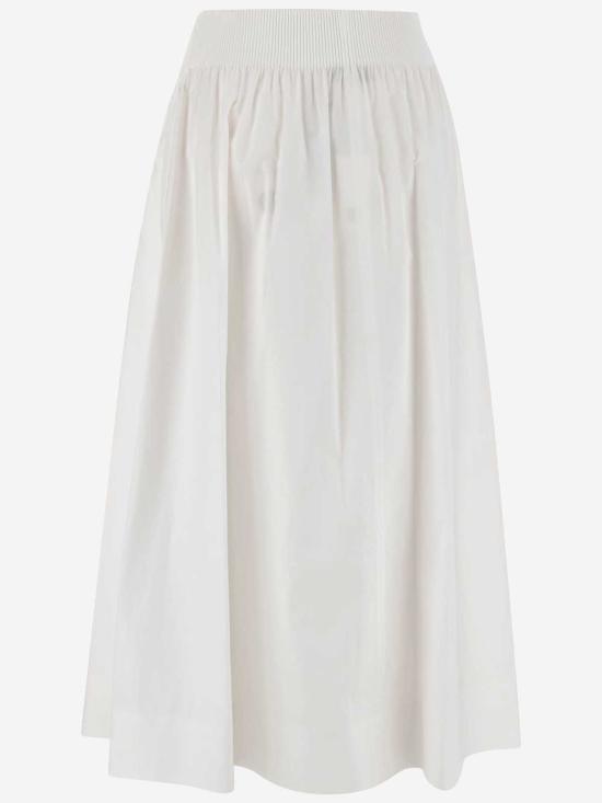  토리버치 롱 스커트 포플린  비앙코 - TORY BURCH