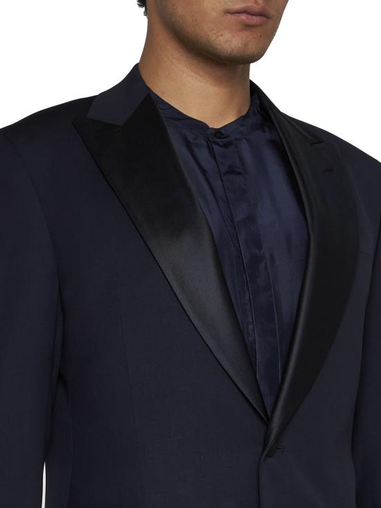  조르지오 아르마니 수트 자켓 정장, 다크 네이비 - GIORGIO ARMANI