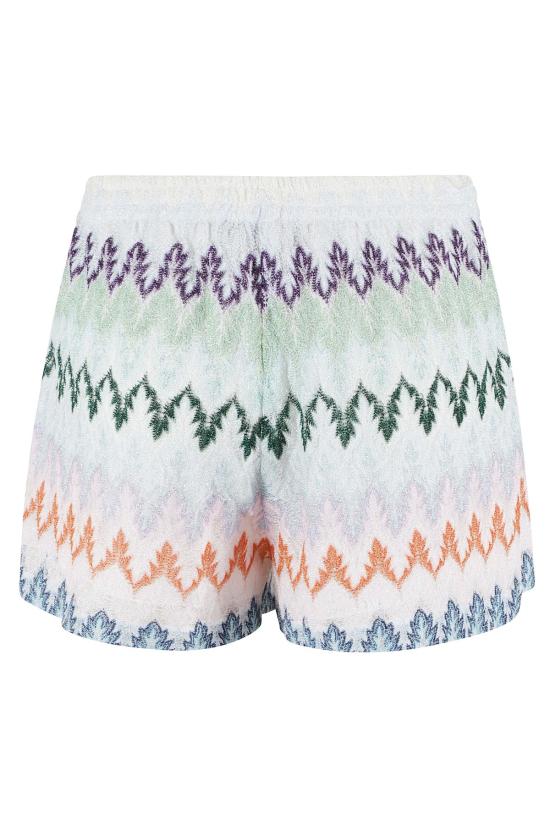  미소니 숏팬츠 미쏘니 지그재그 쇼츠 화이트 - MISSONI