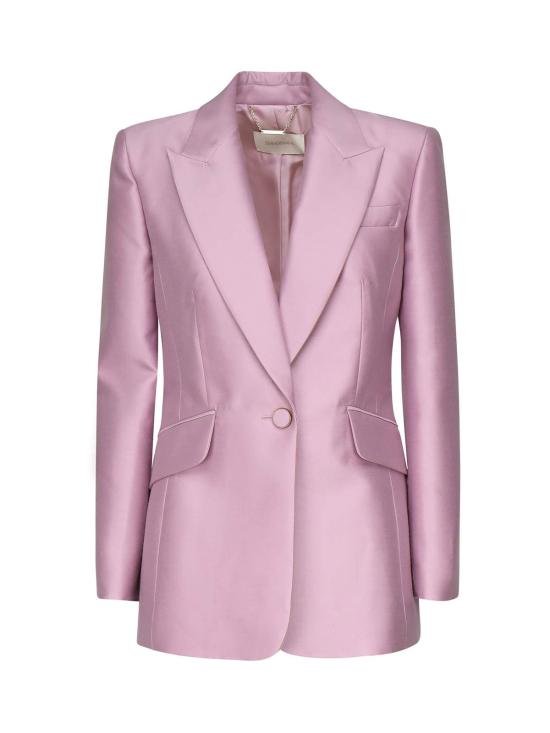  짐머만 수트 자켓 지머만 싱글 브레스트 재킷 (울/실크 소재, 라일락 색상)
