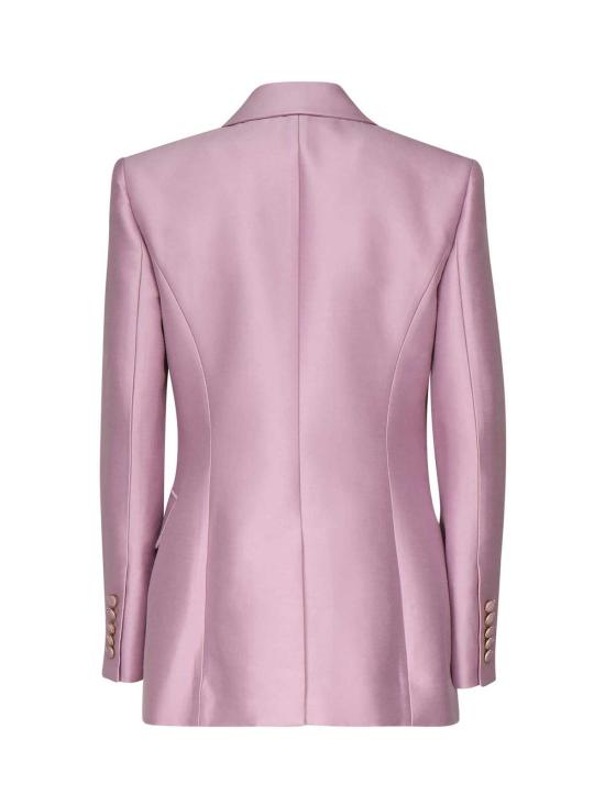  짐머만 수트 자켓 지머만 싱글 브레스트 재킷 (울/실크 소재, 라일락 색상) - ZIMMERMANN