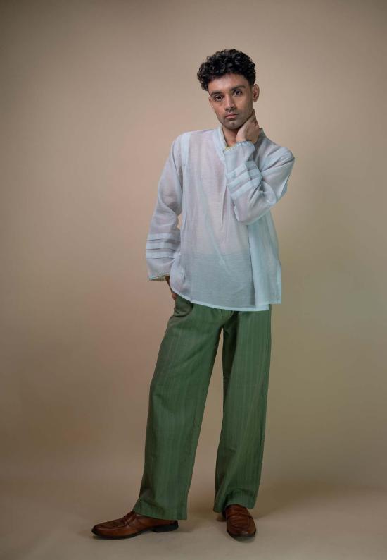  이키비 블라우스 Ikkivi Meadows 유니섹스 찬데리 셔츠 블루 - IKKIVI