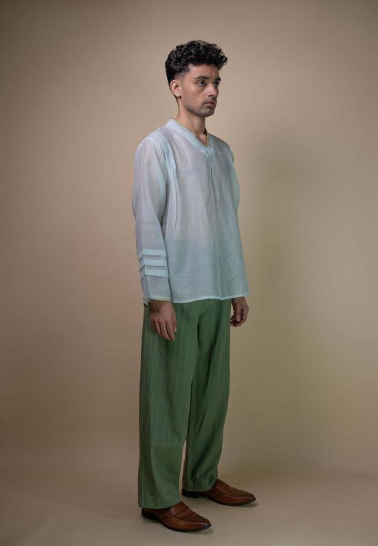  이키비 블라우스 Ikkivi Meadows 유니섹스 찬데리 셔츠 블루 - IKKIVI