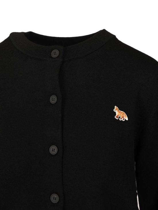  메종키츠네 가디건 메종 키츠네 메리노 울  블랙 - MAISON KITSUNE