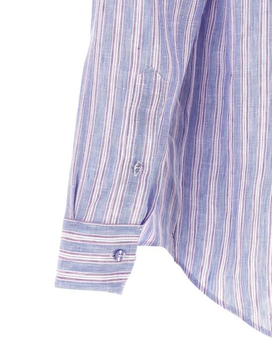  에트로 긴팔 셔츠 스트라이프 린넨 셔츠 - ETRO