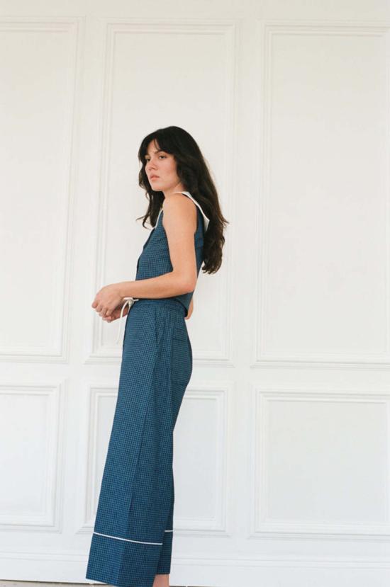  OLIVIA LATINOVICH 스트레이트 팬츠 올리비아 라티노비치 세일러 팬츠 네이비 - OTHER BRANDS