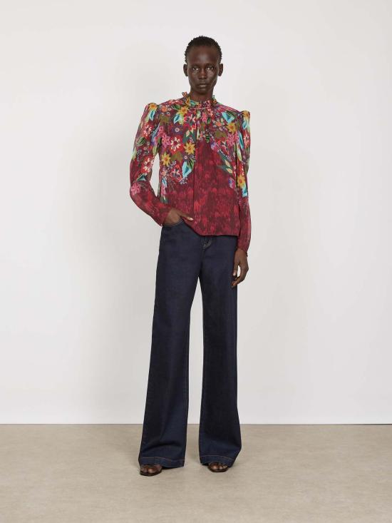  살로니 블라우스 멜 B 탑 아스틸베 부케 - SALONI