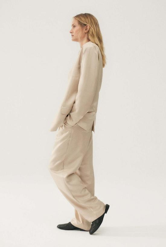  실크 런드리 수트 자켓 트윌 마이애미 블레이저 헤이즐넛