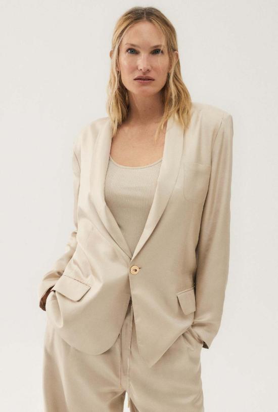  실크 런드리 수트 자켓 트윌 마이애미 블레이저 헤이즐넛 - SILK LAUNDRY