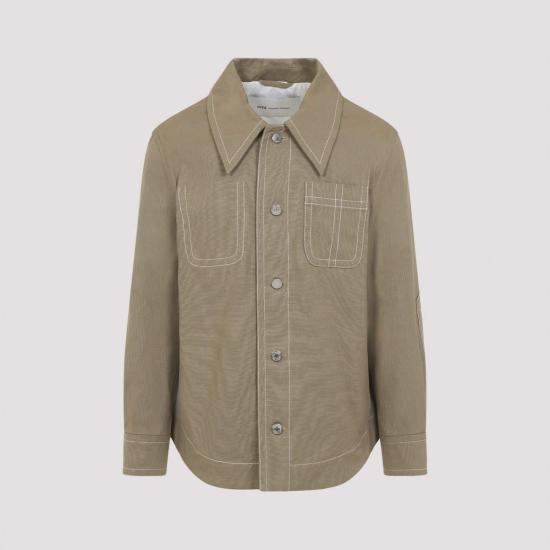  아미 자켓 알렉상드르 마티우시 워커 버튼 재킷 베이지 토프 - AMI