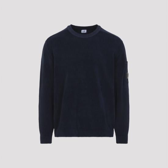  씨피 컴퍼니 스웨터 C.P. 컴퍼니 크루넥 렌즈 풀오버  미드나잇 네이비