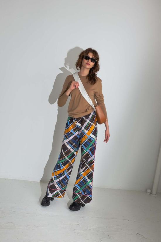  Untitled in Motion 스트레이트 팬츠 무제 In Motion Emissus 팬츠 체크무늬 - OTHER BRANDS