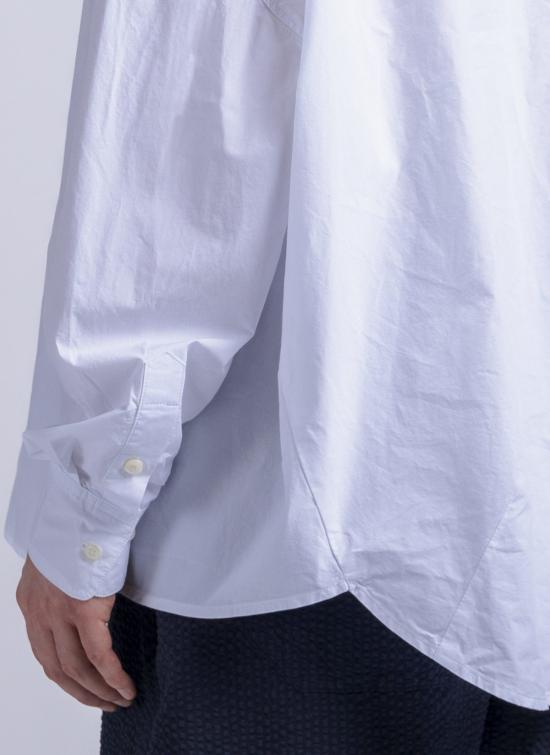  GREI. 긴팔 셔츠 그레이. 오버사이즈 이오  화이트 워시드 포플린 - GREI