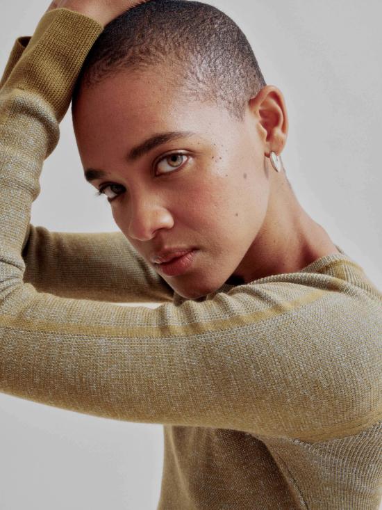  사야카 다비스 뉴욕 블라우스 사야카 데이비스 뉴욕 콤보 골지 크루넥 탑 - SAYAKA DAVIS NEW YORK