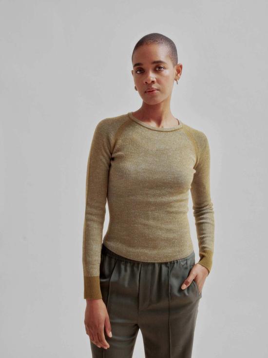  사야카 다비스 뉴욕 블라우스 사야카 데이비스 뉴욕 콤보 골지 크루넥 탑