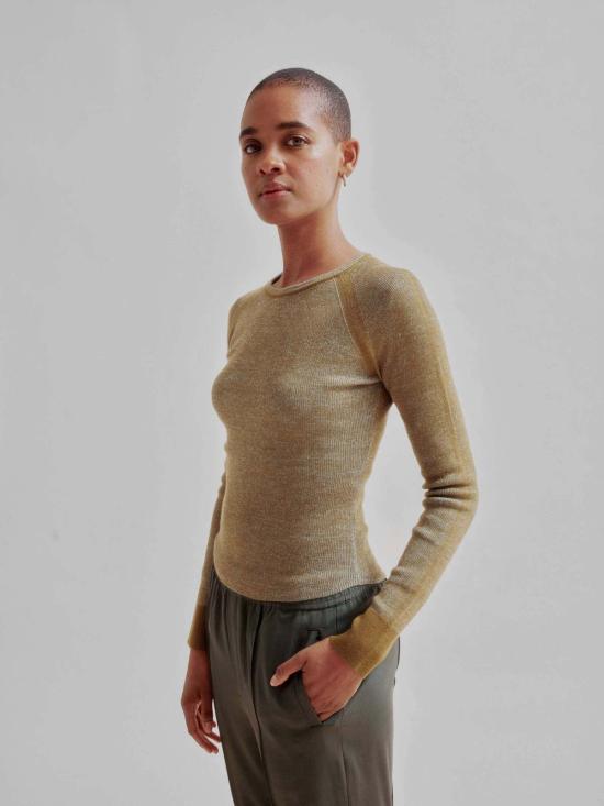  사야카 다비스 뉴욕 블라우스 사야카 데이비스 뉴욕 콤보 골지 크루넥 탑 - SAYAKA DAVIS NEW YORK