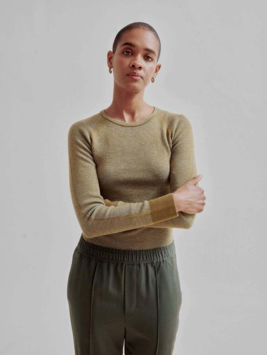  사야카 다비스 뉴욕 블라우스 사야카 데이비스 뉴욕 콤보 골지 크루넥 탑 - SAYAKA DAVIS NEW YORK