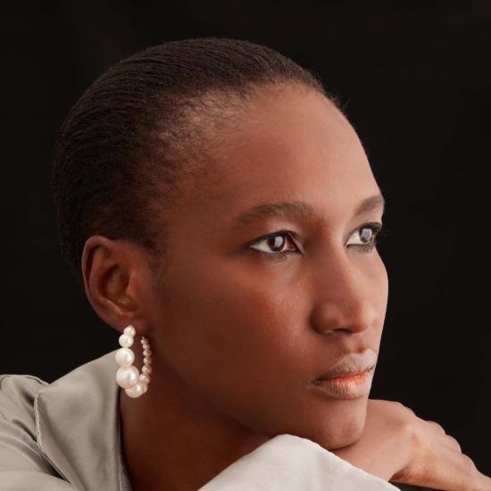  밍유왕 이어링 밍위 왕 아이리스 귀걸이 (은색)