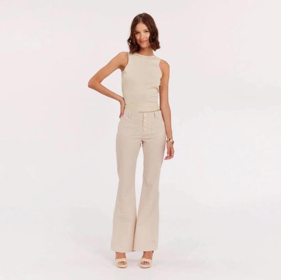  이네스 드 라 프레상쥬 스트레이트 팬츠 Ines De La Fressange 샬롯 팬츠 - INES DE LA FRESSANGE