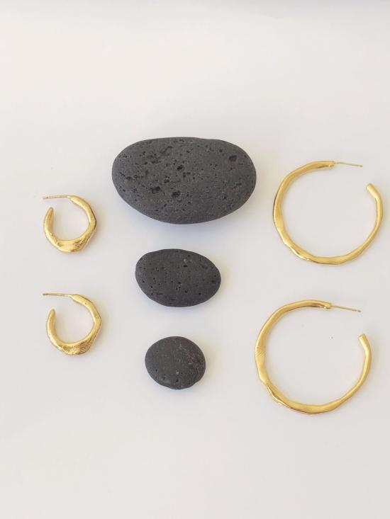  머큐리얼 스튜디오 이어링 미니 스무쉬 후프 - MERCURIAL STUDIO