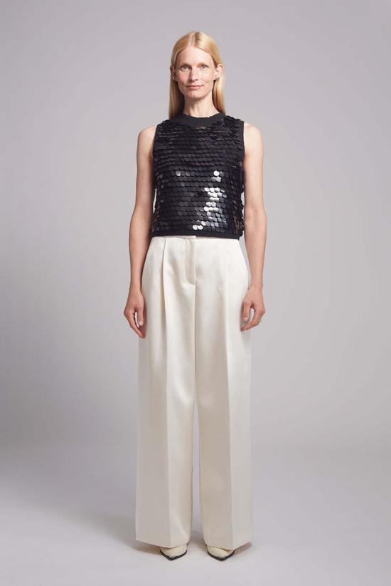  일레븐 식스 민소매 티셔츠 코라 탱크탑 블랙/블랙 시퀸 - ELEVEN SIX