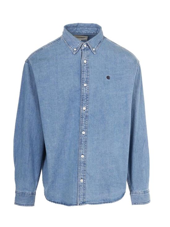  칼하트 데님 팬츠 카하트 WIP L/S 루카스 데님 셔츠 블루 스톤 워시