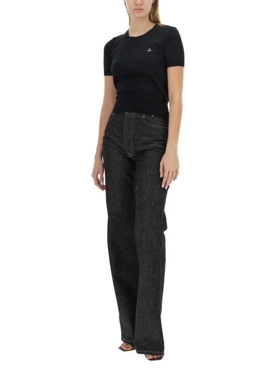  비비안웨스트우드 반팔 티셔츠 비비안 웨스트우드 비 셔츠 블랙 - VIVIENNE WESTWOOD