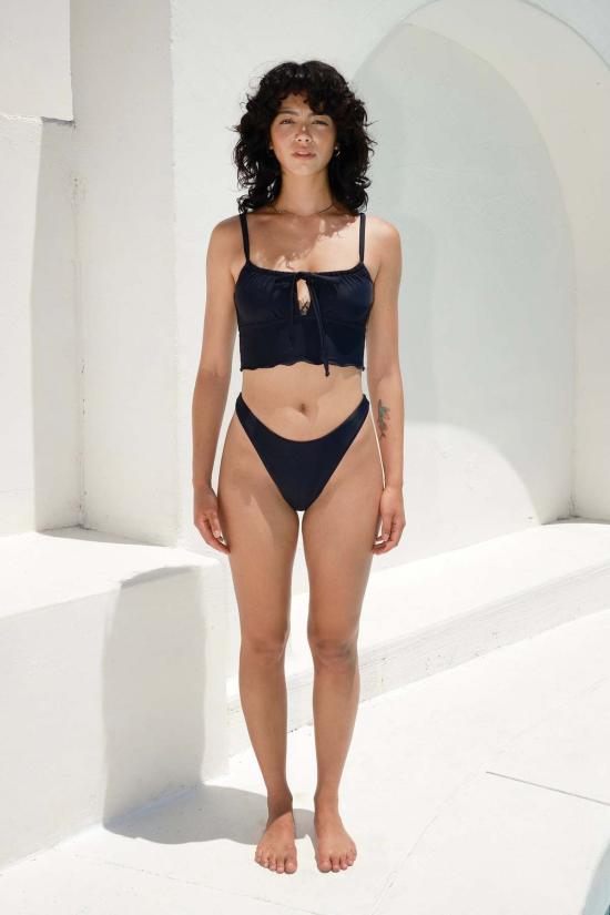  갈라마르 비키니 수영복 셀레나 크롭탑 느와르 - GALAMAAR