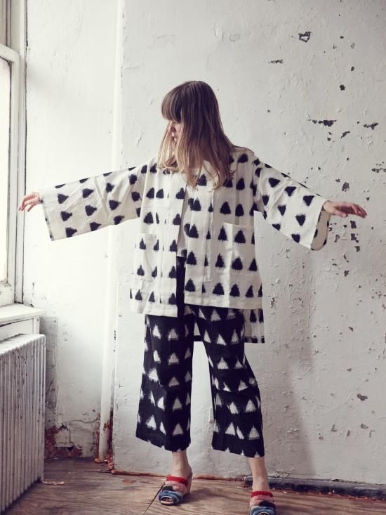  에이치 프레드릭손 자켓 H. Fredriksson 기모노 블랙 리넨 - H FREDRIKSSON