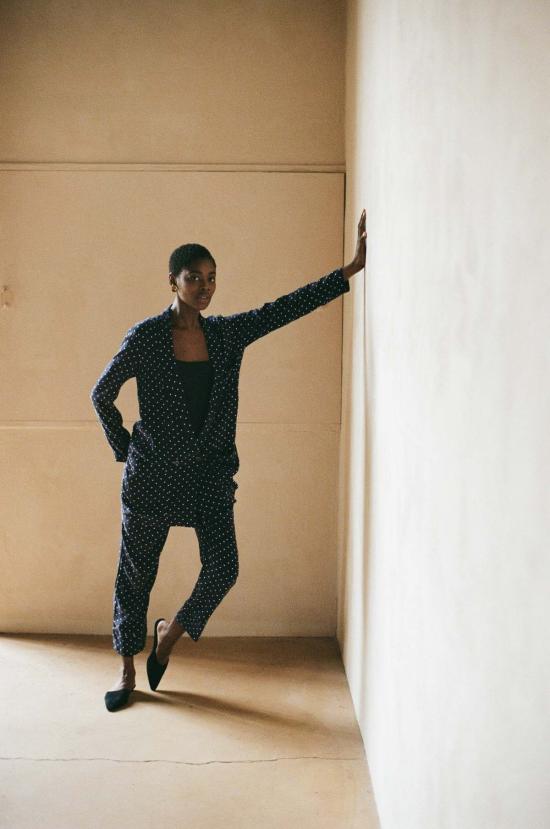  마리아 스탠리 수트 자켓 제임스 블레이저 도트 네이비 - MARIA STANLEY