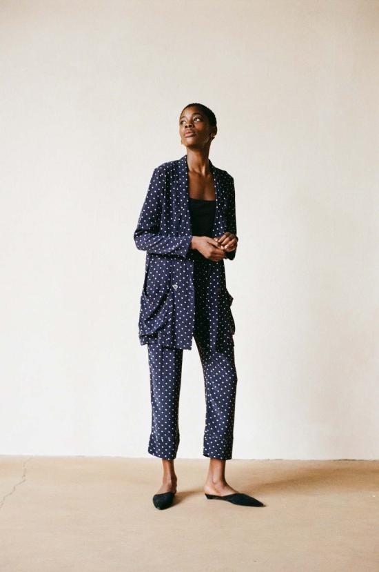  마리아 스탠리 수트 자켓 제임스 블레이저 도트 네이비 - MARIA STANLEY