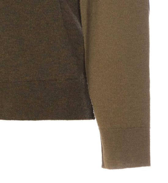  마르지엘라 스웨터 메종  투톤 울  그린 - MAISON MARGIELA