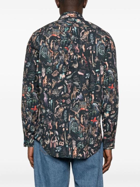  폴 스미스 셔츠 프린트 코튼  블루 - PAUL SMITH