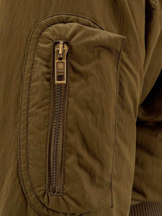  끌로에 봄버 자켓 나일론 봄버 재킷 정품 브라운 - CHLOE