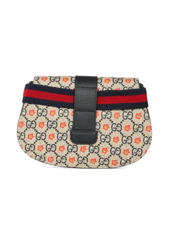  [키즈] 구찌 크로스백 꽃무늬가 있는  블루 파우치 - GUCCI