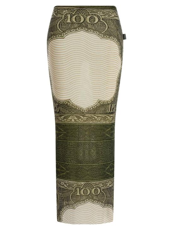  장 폴 고티에 롱 스커트 그린 카르투슈  멀티컬러