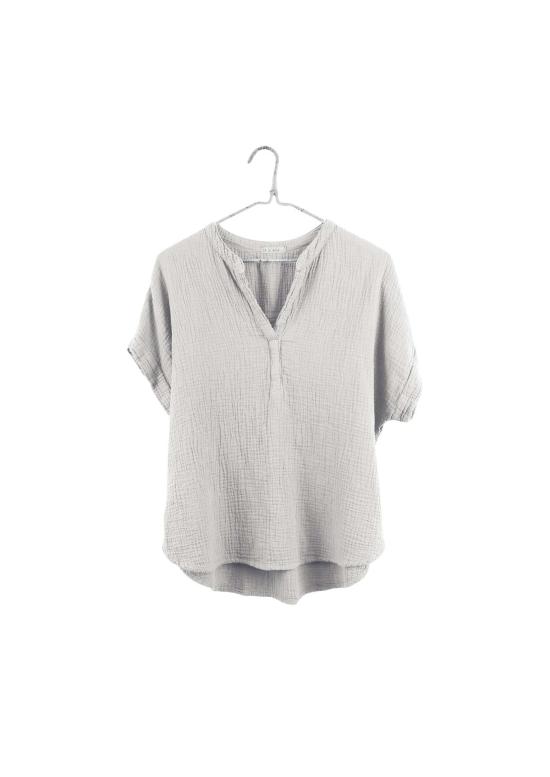  It Is Well L.A. 반팔 티셔츠 잇이즈웰 L.A. 오가닉 크링클드 만다린 탑 - OTHER BRANDS