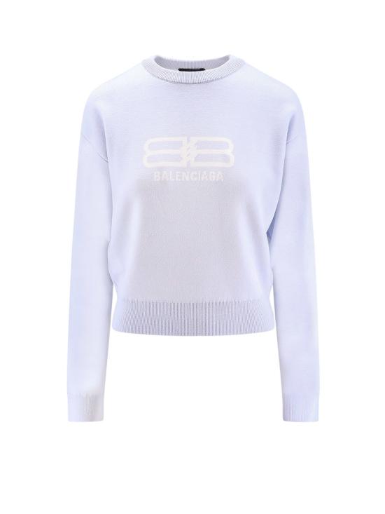  발렌시아가 스웨터 울 & 코튼 혼방  블루