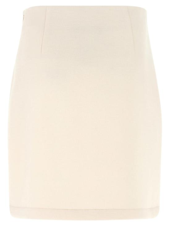  파비아나 필리피 숏 스커트 Fabiana Filippi 캐시미어 스쿠버 미니 스커트 베이지 - FABIANA FILIPPI