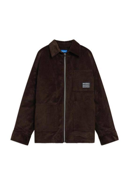  마켓 자켓 벨벳 지퍼업 오버셔츠