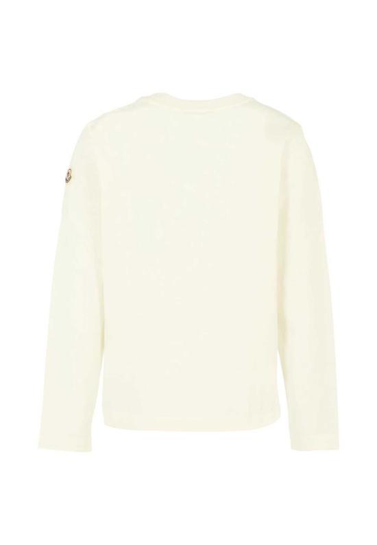  [키즈] 몽클레어 트레이닝 상의 몽클레르 로고 티셔츠 (어린이용, 흰색) - MONCLER