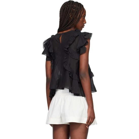  이자벨마랑 블라우스 이자벨 마랑 날루 탑 블랙 - ISABEL MARANT