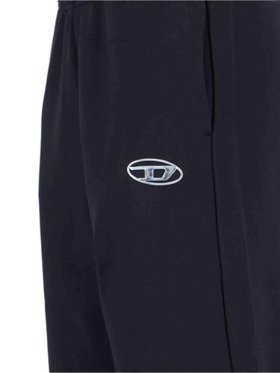  디젤 스트레이트 팬츠 P 레이신 오드 트랙 팬츠 블랙 - DIESEL